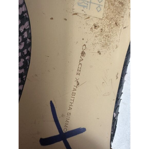 Coach Tabitha Simmons Harriette Velvet Colorblock Mary Jane Shoes Size 10 - Picture 11 of 14